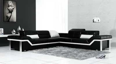 Produktbild von Ledersofa L-Form Couch Wohnlandschaft Ecksofa Garnitur Design Modern Sofa Sofas