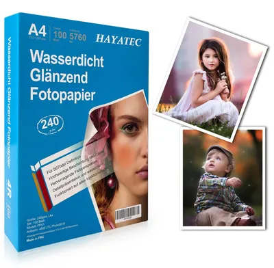 Obrázek produktu pro Fotopapír A4, 100 listů, lesklý povrch, 240 g/m², voděodolný, určený pro inkoustové tiskárny