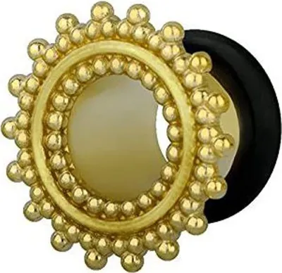 Produktbild von Karisma Edelstahl Gold Tunnel Brass Afghan Piercing O-Ring 6-16mm