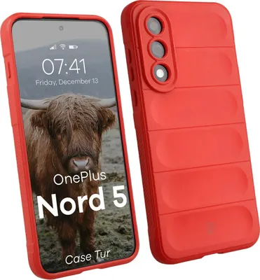 Produktbild von Robuste Handyhülle für OnePlus Nord 5, Bizon Case Tur, Rot