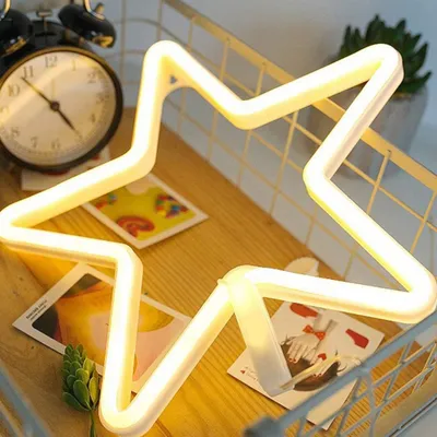 Obrázek produktu pro Neonové světlo, neonové světlo ve tvaru hvězdy, LED světlo, noční světlo, dekorace na párty, domácí dekorace