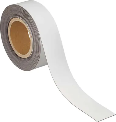 Obrázok produktu pre MAUL Označovacia páska kovová 1 kus 42 g/cm ² magnetická plastom potiahnutá popisovateľná 10 m x 4 cm x 1 mm biela