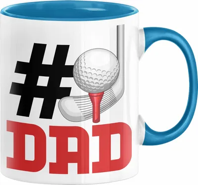 Produktbild von Golf-Spieler Nummer 1 Dad Vater Tasse Geschenk Golf Papa Geschenkidee Bester Papa Der Welt Vatertag Lustige Geschenkidee (Blau)