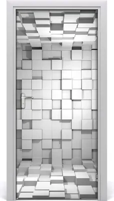 Produktbild von Tulup Türaufkleber 95x205 cm Dekorative Aufkleber Selbstklebend Wasserdichte Tapete Abnehmbar Schlafzimmer Wohnzimmer Wohnkultur - Wand-Würfel