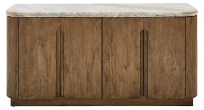 Image de SIGNATURE - Buffet en bois massif et marbre BUREN
