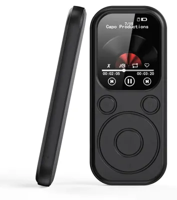 Immagine prodotto di Lettore MP3/MP4 - Lettore musicale portatile - Schermo tattile HD da 5,1 cm - Bluetooth - Radio FM - Registrazione vocale - Scheda TF/microSD - 32 MB - Nero