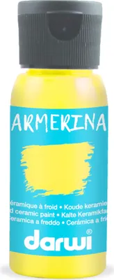 Produktbild von Darwi 4x Kalte Keramikfarbe, Flasche 50ml, Sonnengelb Sonnengelb DA0380050720C