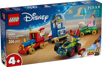 Produktbild von LEGO ? Disney and Pixar’s Toy Story Partyzug und das Auto RC aus Toy Story, Bau- und Spielset, 4 Filmfiguren für Kinder, Bauspielzeug und Geschenkidee für Fans ab 4 Jahren – 43264