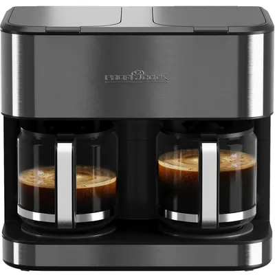 Doppel-Kaffeeautomat 3,6 l, 32 Tassen, 2 Brühsysteme, Edelstahl