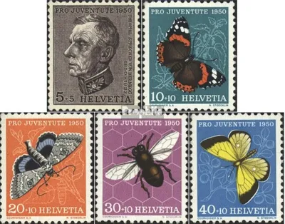 Produktbild von Briefmarken Schweiz 1950 Mi 550-554 (kompl.Ausgabe) postfrisch Pro Juventute