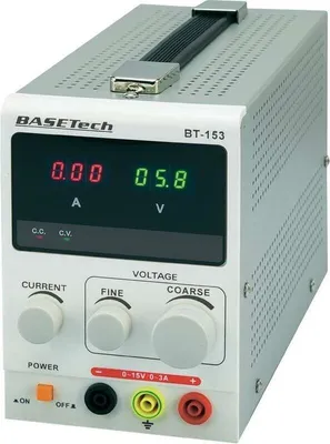 Produktbild von Basetech BT-153 Labornetzgerät, einstellbar 0 - 15 V/DC 0 - 3 A 45 W Anzahl Ausgänge 1 x