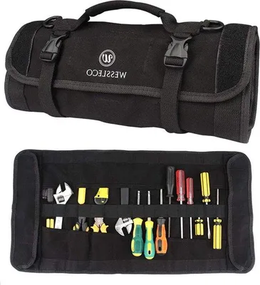 Produktbild von Famanu Werkzeugrolle Organizer mit 24 Taschen - Schwarz