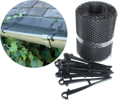 Produktbild von Garden Pleasure 504392 Dachrinnenschutz 'Dachrinnenschutz' für RG 80, RG100, RG125, Rinnenwulst bis 18 mm, 16 Clips