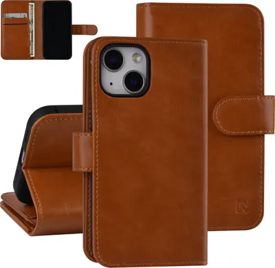 Produktbild von UNIQ Accessory Book type case iPhone 13 Mini - Card holder - Magnetic closure -Brown