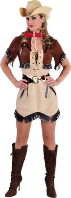 Produktbild von M212145-XL brauntöne Damen Cowgirl Kleid Western Kostüm Gr.XL