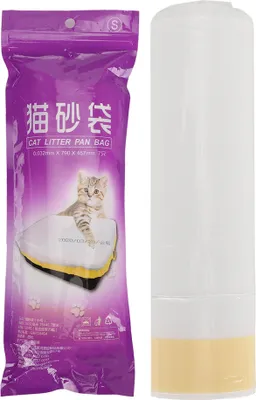 Produktbild von Kordelzug Katzenstreu Liner, Verdickung, Hygienisch, Langlebig, Reinigungsmittel für Katzen, 50 Stück (S)