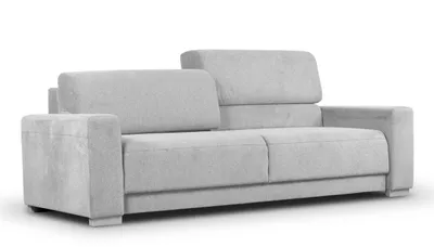Zdjęcie produktu dla Rozkładana sofa – sofa z pojemnikiem na pościel i funkcją spania – tkanina szenilowa – kolor szary – łatwy montaż – poduszki w zestawie – UNO