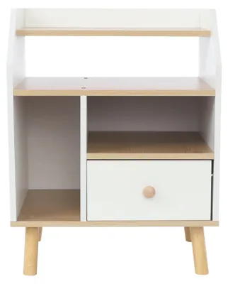 Obrázok produktu pre Nočný stolík, moderný dizajn, praktický úložný priestor, BIELY