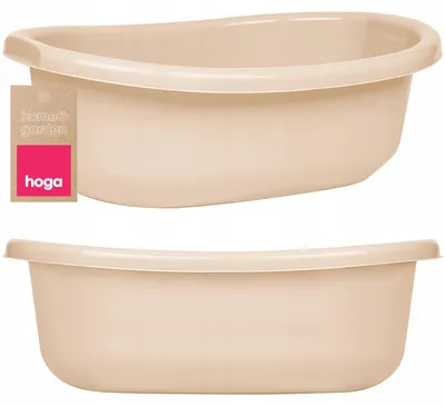 Obrázek produktu pro Hoga Oválná plastová mísa s uchyty 12l béžová