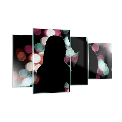 Produktbild von Bilder auf glas - Paar Liebe Beziehung - 120x70cm - Glasbilder - Wandbilder - Kunstdruck - zum Aufhängen bereit - Wanddekoration aus Glas - Glas Bilder - Wandbild auf Glas - 4 Teile - GDL120x70-2551