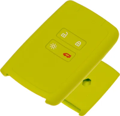 Produktbild von Auto Schlüssel Hülle Silikon Schutz Cover Apfelgrün kompatibel mit Renault Megane Kadjar Clio Captur 4 Tasten KEYLESS SMARTKEY