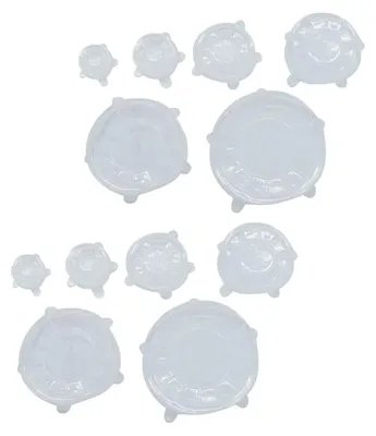 Image de Set de 2 couvercles en silicone 6,6/9,4/10,6/13,8/16,1/19,7 cm Fackelmann Basic
