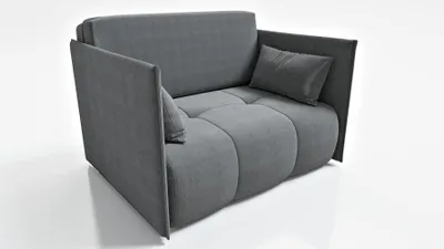 Produktbild von Wohnero24 Nessi 2 Schlafsofa 112x195 cm mit Schlaffunktion & Bettkasten – Dunkel Grau