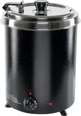 Produktbild von Gastro Suppentopf – 5,7L Fassungsvermögen, schwarz, mit Temperaturregelung