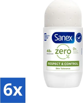 Produktbild von Sanex Deodorant Roller Zero% Normale Haut 50 ml - Vorteilspack - 6 Stücke