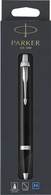 Produktbild von PARKER Kugelschreiber IM     Black Lacquer         BL M Blau Blister
