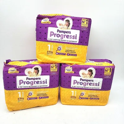 Produktbild von Pampers 84x Pampers Windeln Größe 1, 2-5 kg Größe 2, 3-6 kg saugstark Kuschelset