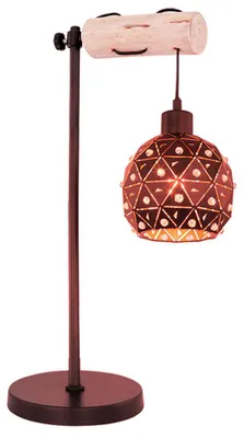 Produktbild von RGB LED Tischleuchte, schwarz gold, Kristalle, H 55 cm