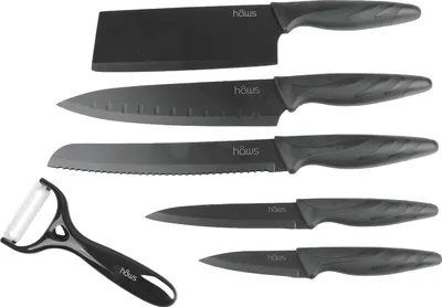 Produktbild von HAWS Messer-Set 6-teilig schwarz