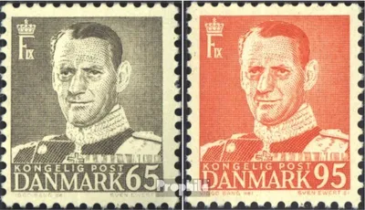 Produktbild von Briefmarken Dänemark 1953 Mi 349-350 (kompl.Ausg.) postfrisch König Frederik IX