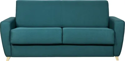 Produktbild von Miliboo - Skandinavische Schlafcouch in Entenblau mit Matratze 18 cm GRAHAM