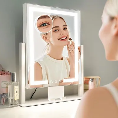 Produktbild von Make-up Spiegel mit LED-Lampen - Dimbare Tafelspiegel - Kosmetikspiegel mit LED-Beleuchtung