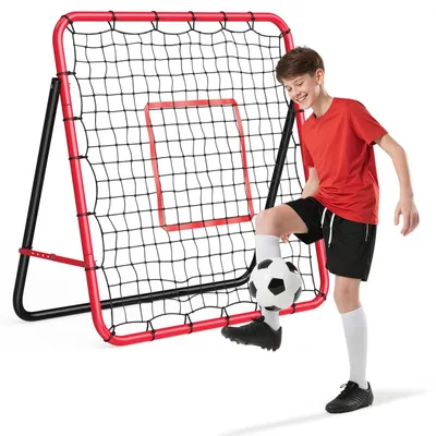 Produktbild von Fußball Rebounder Kickback Tor Rückprallwand beidseitiger Trainingsnetz kinder