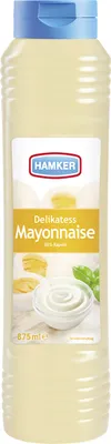 Verpackungsbild Hamker Deli Mayonnaise 80 Prozent cremig mild im Geschmack 875ml