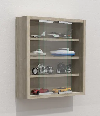 Produktbild von VCM Glasvitrine hängend | Vitrine Glas mit ESG-Sicherheitsglas | Maße: H. 40 x B. 37 x T. 10 cm| Hängevitrine Glas | Modern und platzsparend | Glas Vitrinenschrank -  Agisa S