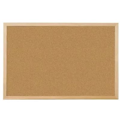 Produktbild von Q-Connect Korkplatte - 90 x 60 cm, Holzrahmen, braun