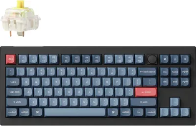 Produktbild von Keychron V3 Max QMK, Carbonschwarz, Gateron Jupiter Bananenschalter, RGB-Hintergrundbeleuchtung