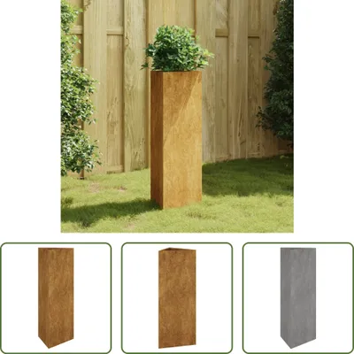 Produktbild von The Living Store Pflanzkübel 30x26x75 cm Cortenstahl