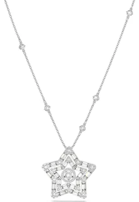 Produktbild von Swarovski Damen Halskette Stella Verschiedene Schliffe, Stern Weiß 5639024