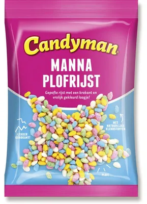 Obrázok produktu pre Candyman Manna Plofrijst 200g – chrumkavá ryžová pochúťka, ideálna na snack a dochucovanie