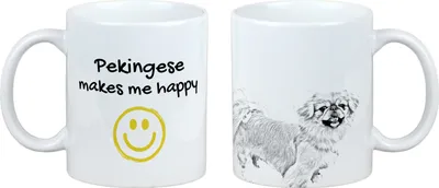 Immagine prodotto di Pechinese, cane da palazzo di Pechino - Tazza con cane, tazza allegra per gli amanti dei cani, regalo personalizzato del marchio Art-Dog