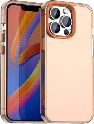 Immagine prodotto di Custodia per iPhone 12 Pro Max, sottile custodia semi-trasparente opaca antiurto Arancione