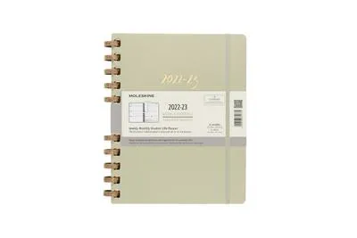 Image de Moleskine Agenda 12 mois à spirales 2022/2023 XXL, calendrier semainier à anneaux, couverture rigide, Crush Kiwi