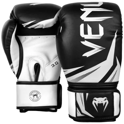 Produktbild von Venum Challenger 3.0 Boxing Gloves Black White Gewicht 16 oz
