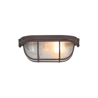 Immagine prodotto di Mexlite - plafoniera - Lisanne - marrone - vetro metallo - lampada bullseye - E27 - 1340B