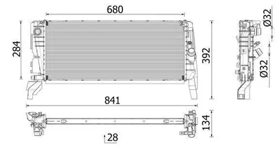 Immagine prodotto di MAHLE CR 2763 000P Radiatore ad acqua per motore per BMW Serie 1 berlina (F40) X1 (F48) e MINI berlina (F56)